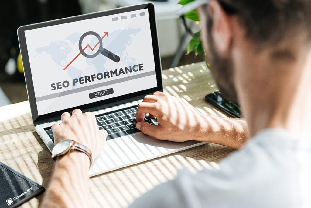 SEO performance on real estate agent website