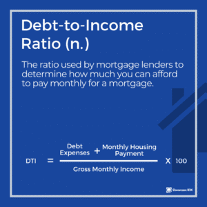 real estate definitions debt to income ratio